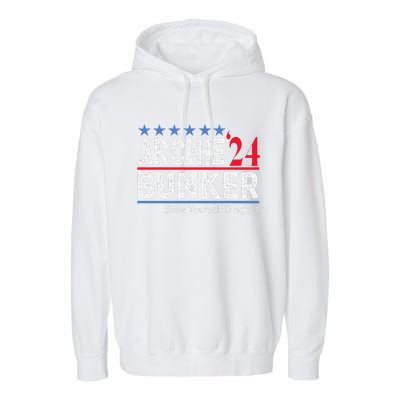 Archie Bunker 24 For President 2024 Garment-Dyed Fleece Hoodie