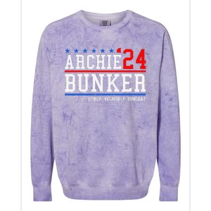 Archie Bunker 24 For President 2024 Colorblast Crewneck Sweatshirt