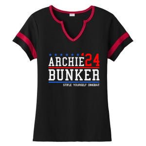 Archie Bunker 24 For President 2024 Ladies Halftime Notch Neck Tee