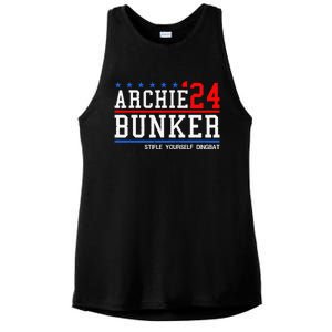 Archie Bunker 24 For President 2024 Ladies PosiCharge Tri-Blend Wicking Tank