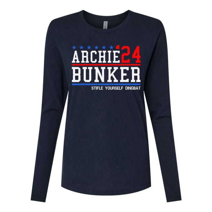 Archie Bunker 24 For President 2024 Womens Cotton Relaxed Long Sleeve T-Shirt