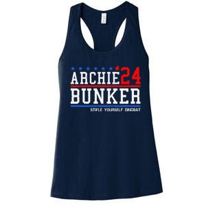 Archie Bunker 24 For President 2024 Women's Racerback Tank