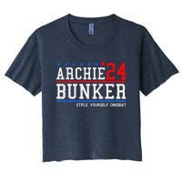 Archie Bunker 24 For President 2024 Women's Crop Top Tee