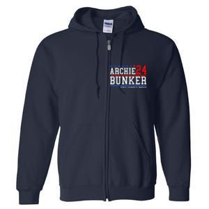 Archie Bunker 24 For President 2024 Full Zip Hoodie