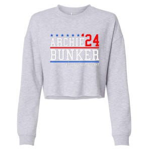 Archie Bunker 24 For President 2024 Cropped Pullover Crew