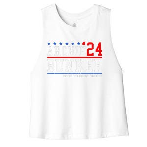 Archie Bunker 24 For President 2024 Women's Racerback Cropped Tank