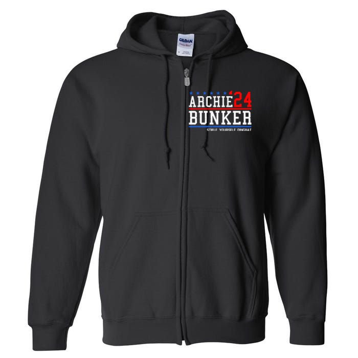 Archie Bunker 24 For President 2024 Full Zip Hoodie