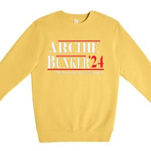 Archie Bunker 24 For President Premium Crewneck Sweatshirt