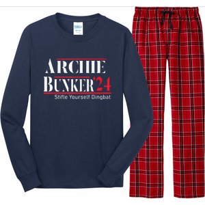 Archie Bunker 24 For President Long Sleeve Pajama Set