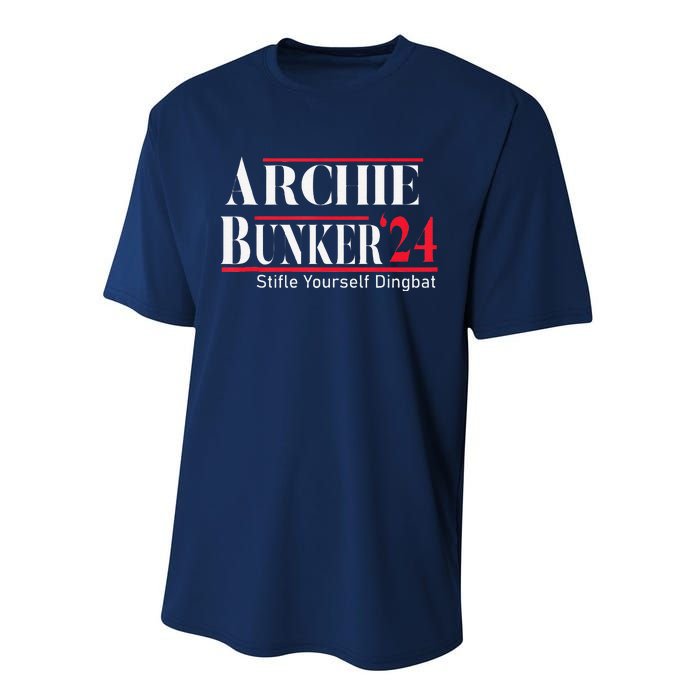 Archie Bunker 24 For President Performance Sprint T-Shirt