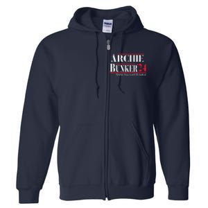 Archie Bunker 24 For President Full Zip Hoodie