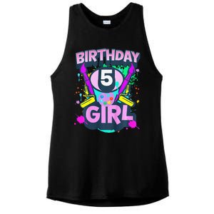 Artist Birthday 5 Year Old Painter 5th Birthday Party Ladies PosiCharge Tri-Blend Wicking Tank