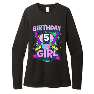 Artist Birthday 5 Year Old Painter 5th Birthday Party Womens CVC Long Sleeve Shirt