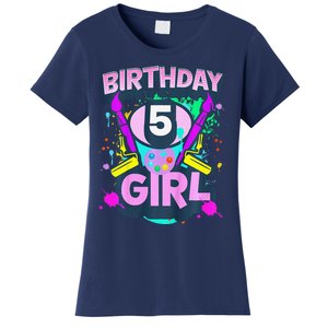 Artist Birthday 5 Year Old Painter 5th Birthday Party Women's T-Shirt