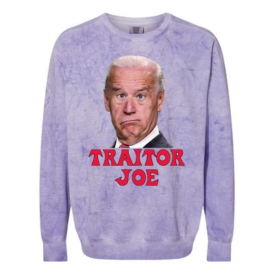 Anti Biden AntiBiden Pro Trump 2024 ProTrump Funny Traitor Joe Meme Colorblast Crewneck Sweatshirt