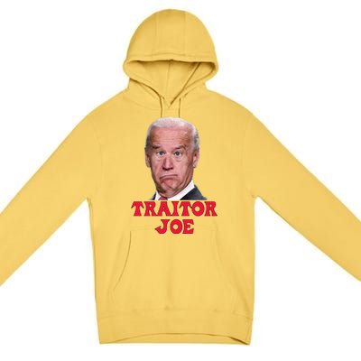 Anti Biden AntiBiden Pro Trump 2024 ProTrump Funny Traitor Joe Meme Premium Pullover Hoodie