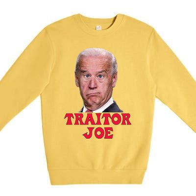 Anti Biden AntiBiden Pro Trump 2024 ProTrump Funny Traitor Joe Meme Premium Crewneck Sweatshirt