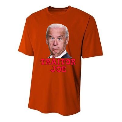 Anti Biden AntiBiden Pro Trump 2024 ProTrump Funny Traitor Joe Meme Performance Sprint T-Shirt