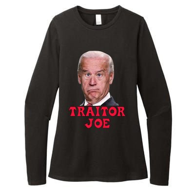 Anti Biden AntiBiden Pro Trump 2024 ProTrump Funny Traitor Joe Meme Womens CVC Long Sleeve Shirt