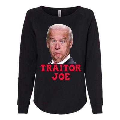 Anti Biden AntiBiden Pro Trump 2024 ProTrump Funny Traitor Joe Meme Womens California Wash Sweatshirt