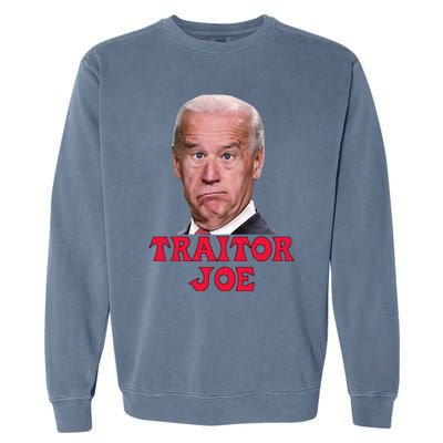 Anti Biden AntiBiden Pro Trump 2024 ProTrump Funny Traitor Joe Meme Garment-Dyed Sweatshirt