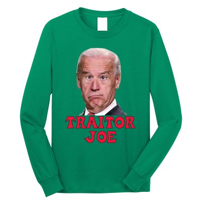 Anti Biden AntiBiden Pro Trump 2024 ProTrump Funny Traitor Joe Meme Long Sleeve Shirt