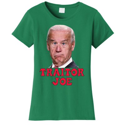 Anti Biden AntiBiden Pro Trump 2024 ProTrump Funny Traitor Joe Meme Women's T-Shirt