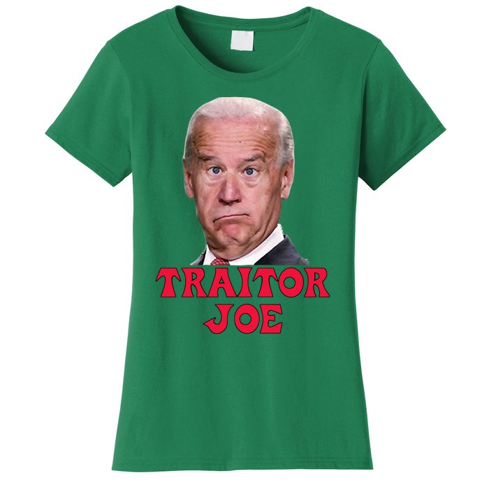 Anti Biden AntiBiden Pro Trump 2024 ProTrump Funny Traitor Joe Meme Women's T-Shirt