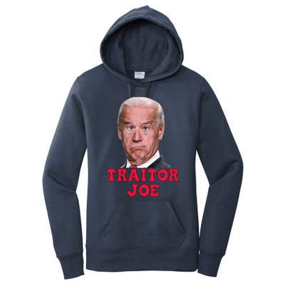 Anti Biden AntiBiden Pro Trump 2024 ProTrump Funny Traitor Joe Meme Women's Pullover Hoodie