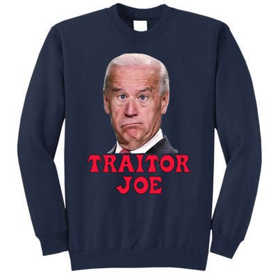 Anti Biden AntiBiden Pro Trump 2024 ProTrump Funny Traitor Joe Meme Tall Sweatshirt