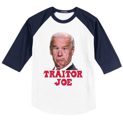 Anti Biden AntiBiden Pro Trump 2024 ProTrump Funny Traitor Joe Meme Baseball Sleeve Shirt