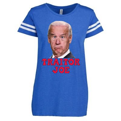 Anti Biden AntiBiden Pro Trump 2024 ProTrump Funny Traitor Joe Meme Enza Ladies Jersey Football T-Shirt