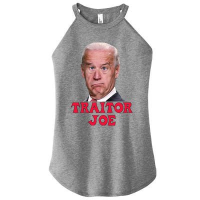 Anti Biden AntiBiden Pro Trump 2024 ProTrump Funny Traitor Joe Meme Women's Perfect Tri Rocker Tank