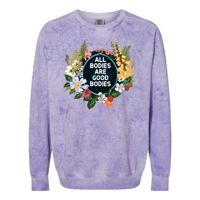 All Bodies Are Good Bodies Colorblast Crewneck Sweatshirt