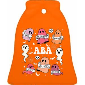 Applied Behavior Analysis ABA Halloween Spooky Cute Ghosts Ceramic Bell Ornament