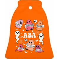 Applied Behavior Analysis ABA Halloween Spooky Cute Ghosts Ceramic Bell Ornament