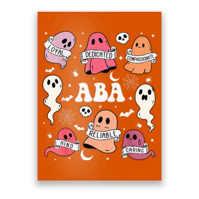 Applied Behavior Analysis ABA Halloween Spooky Cute Ghosts Poster