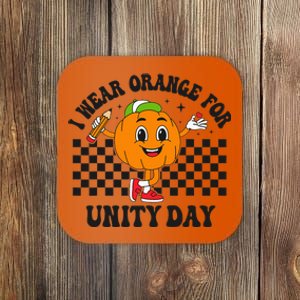 Anti Bullying Awareness Pumpkin I Wear Orange For Unity Day Coaster