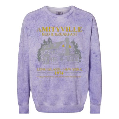 Amityville Bed And Breakfast Colorblast Crewneck Sweatshirt