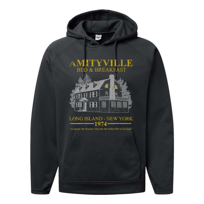 Amityville Bed And Breakfast Performance Fleece Hoodie