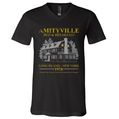 Amityville Bed And Breakfast V-Neck T-Shirt