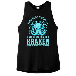 Always Be A Kraken Funny Crypto Ladies PosiCharge Tri-Blend Wicking Tank