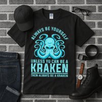 Always Be A Kraken Funny Crypto Tall T-Shirt