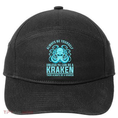 Always Be A Kraken Funny Crypto 7-Panel Snapback Hat