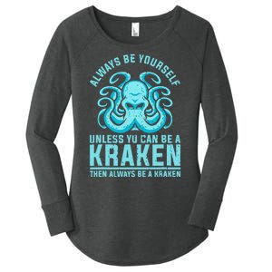 Always Be A Kraken Funny Crypto Women's Perfect Tri Tunic Long Sleeve Shirt