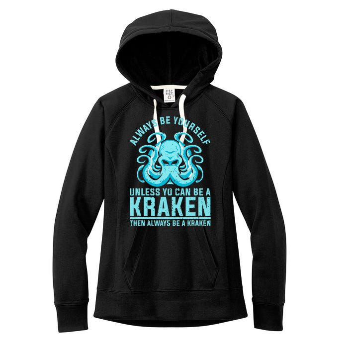 Always Be A Kraken Funny Crypto Women's Fleece Hoodie