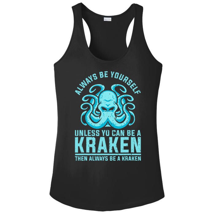 Always Be A Kraken Funny Crypto Ladies PosiCharge Competitor Racerback Tank