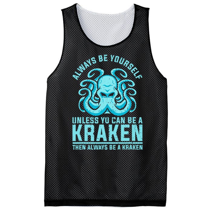 Always Be A Kraken Funny Crypto Mesh Reversible Basketball Jersey Tank