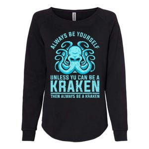 Always Be A Kraken Funny Crypto Womens California Wash Sweatshirt