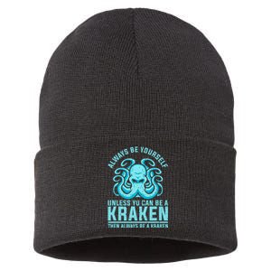 Always Be A Kraken Funny Crypto Sustainable Knit Beanie